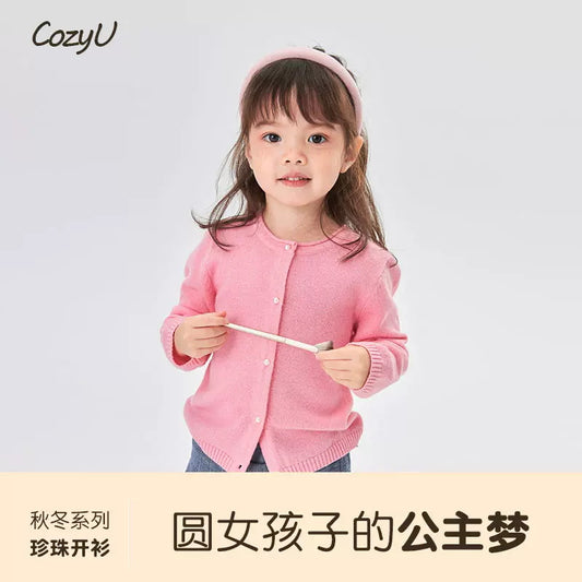 Blossom Cashmere Cardigan with Pearl Accents