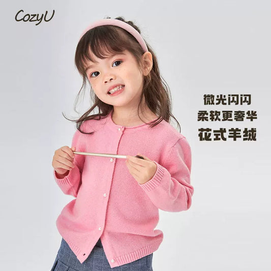 Blossom Cashmere Cardigan with Pearl Accents