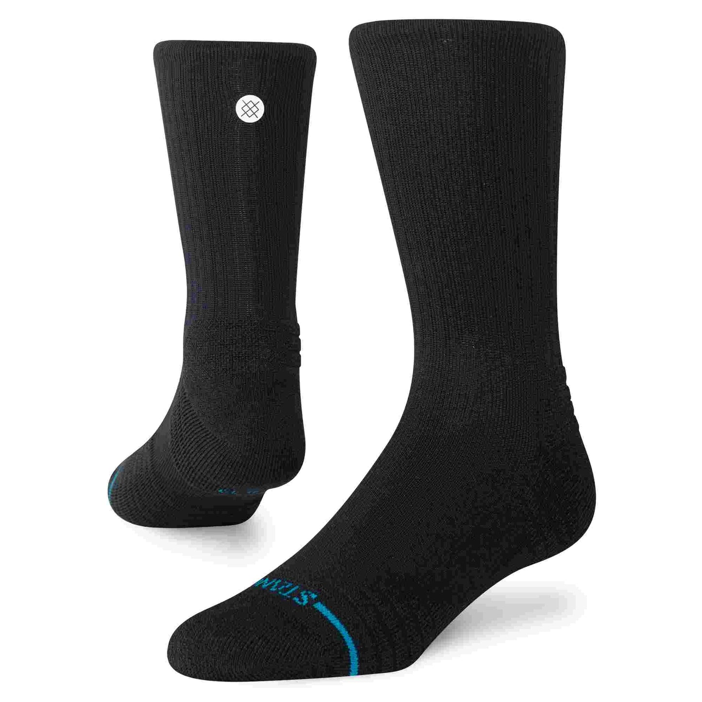 ICON MID SOLID RIBBED CREW A458C25ICO-BLK!